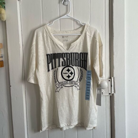 NFL Tops - Pittsburgh Steelers Cream Tee